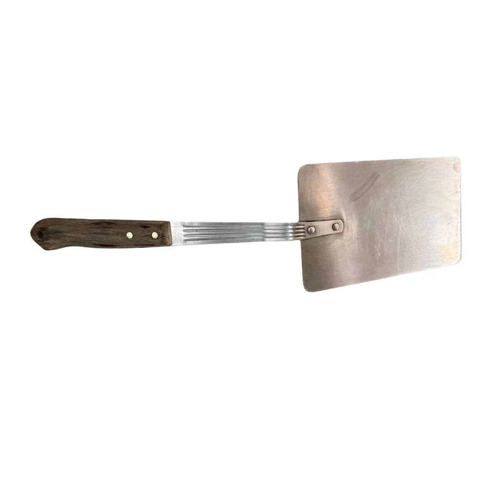 Vintage Veri-Sharp‎ USA Stainless Steel Spatula Wood Handle Kitchen Utensil